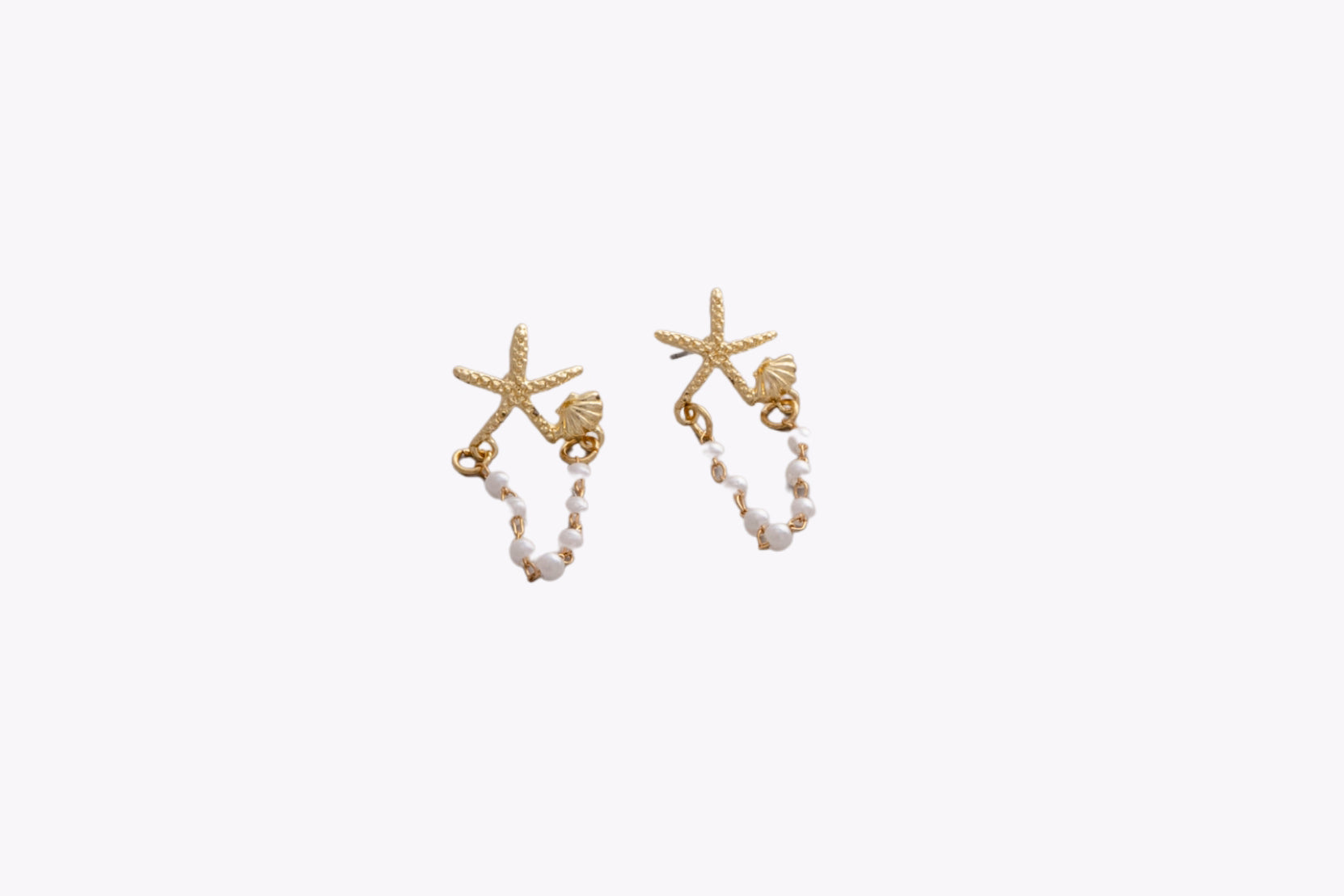 Starfish Pearl Earrings