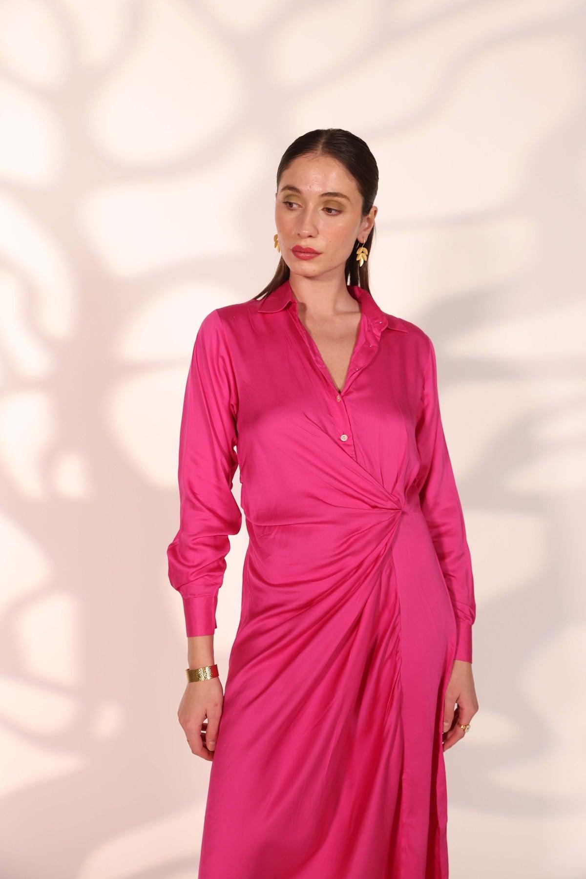 Pink  A-Line Dress