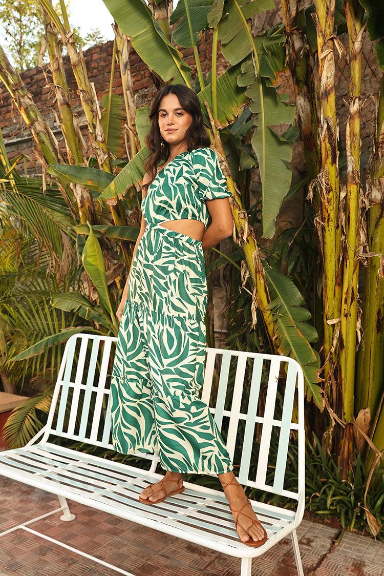 Printed Midi Dress