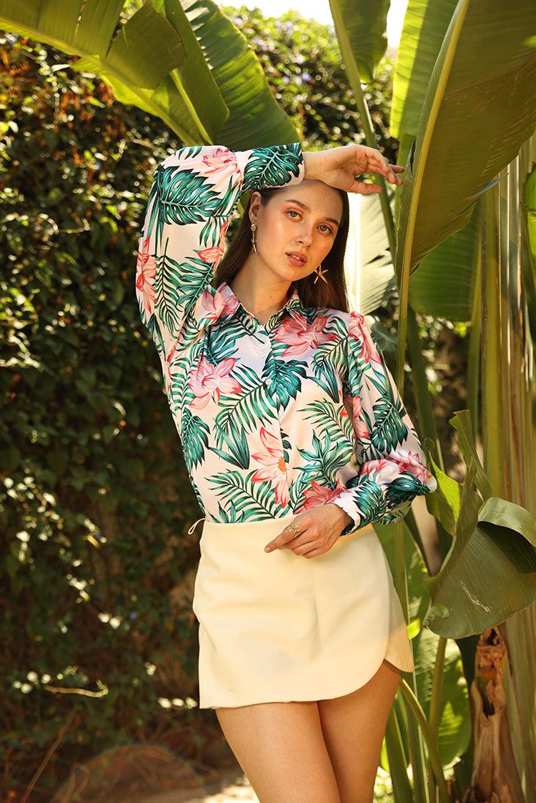 Leaf Print Shirt