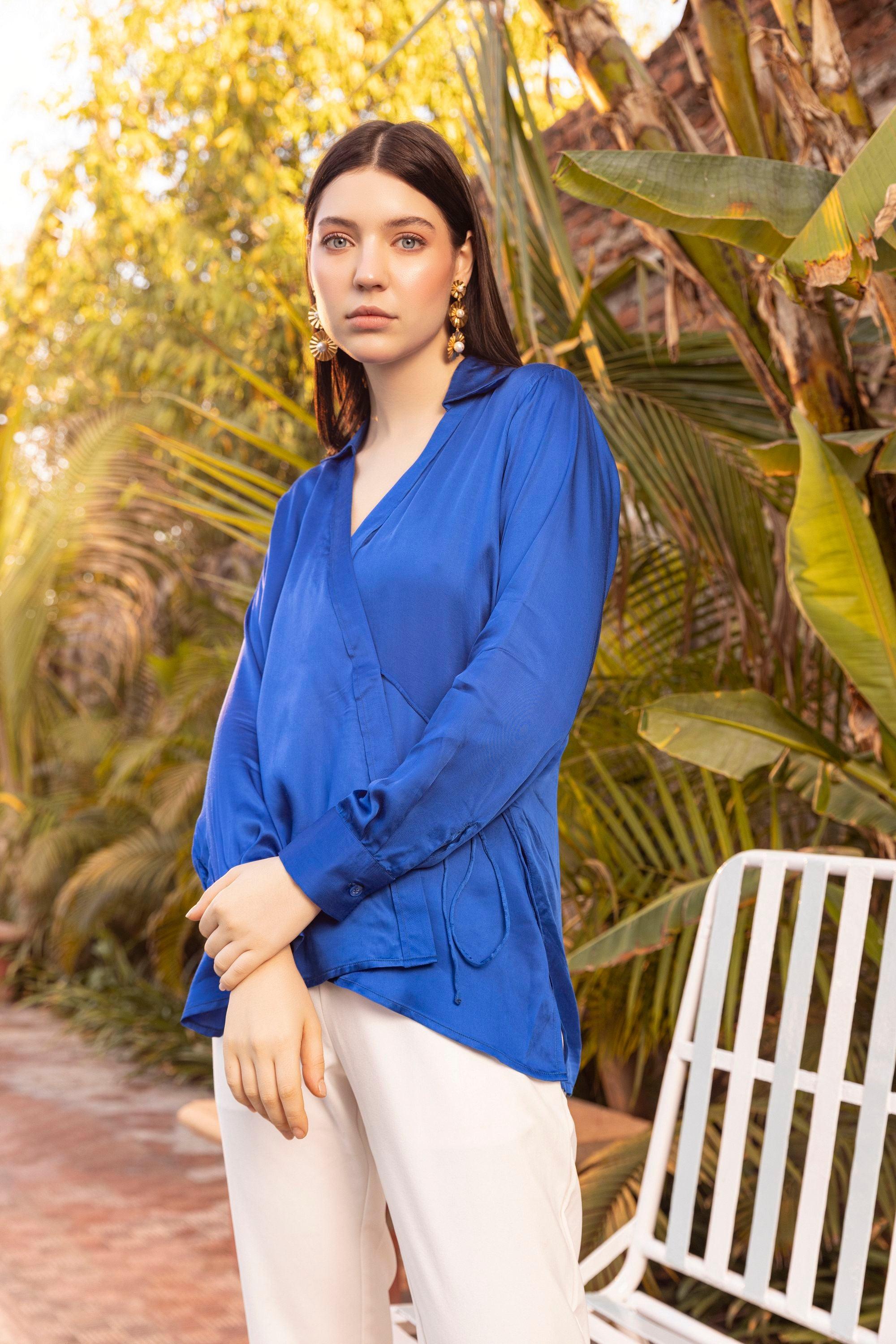 Satin Wrapped Shirt